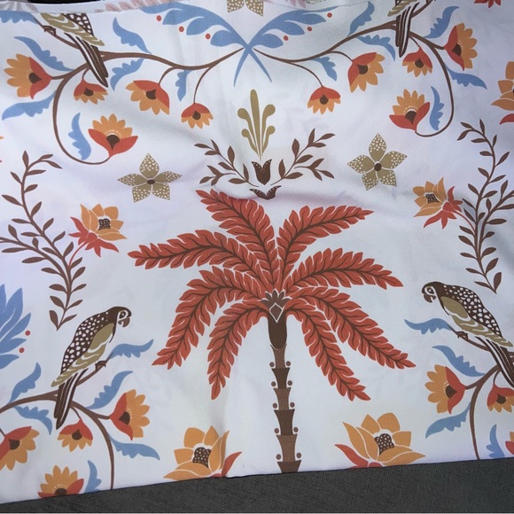 Island Palm Screen Print Multicolored Schumacher Fabric 26x34 - Picture 3 of 4